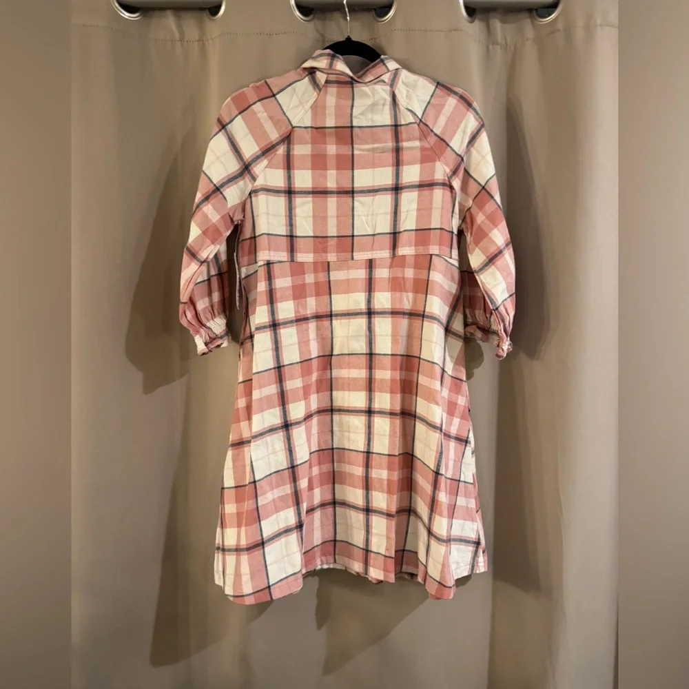 NWT Wonder Nation Pink and White Plaid Shirt
